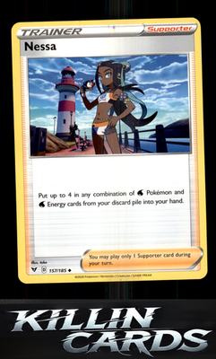 Nessa 157/185 Pokemon Uncommon SWSH04: Vivid Voltage Card NM