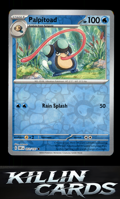 Reverse Holofoil Palpitoad 051/197 Pokemon Common SV03: Obsidian Flames Card NM