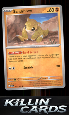 Sandshrew 027/165 Pokemon Common SV: Scarlet & Violet 151 Card NM