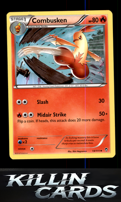 Combusken 13/111 Pokemon Uncommon XY - Furious Fists Card NM