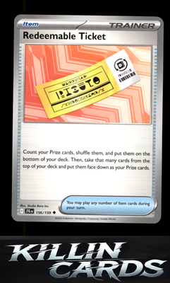 Redeemable Ticket 156/159 Pokemon Uncommon SV09: Journey Together Card NM