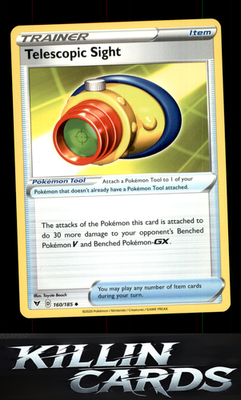 Telescopic Sight 160/185 Pokemon Uncommon SWSH04: Vivid Voltage Card NM