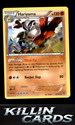 Hariyama 52/111 Pokemon Rare XY - Furious Fists Card LP
