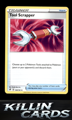 Tool Scrapper 168/192 Pokemon Uncommon SWSH02: Rebel Clash Card LP