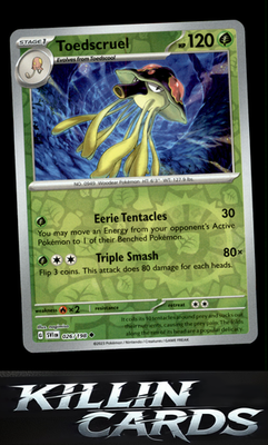 Reverse Holofoil Toedscruel 026/198 Pokemon Uncommon SV01: Scarlet & Violet Base