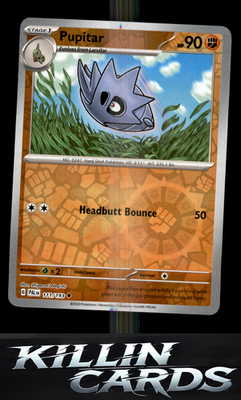 Reverse Holofoil Pupitar 111/193 Pokemon Uncommon SV02: Paldea Evolved Card NM