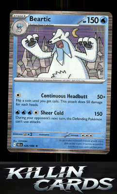 Beartic 026/086 Pokemon Rare SV: Black Bolt Card NM