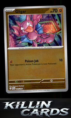 Gligar 049/094 Pokemon Common ME02: Phantasmal Flames Card NM