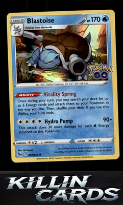 Blastoise 017/078 Pokemon Holo Rare Pokemon GO Card NM