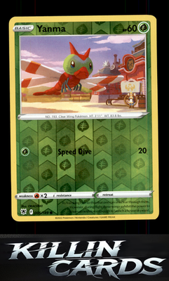 Reverse Holofoil Yanma 006/189 Pokemon Common SWSH10: Astral Radiance Card NM