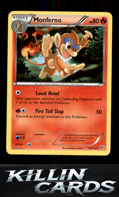Monferno 16/135 Pokemon Uncommon Plasma Storm Card NM