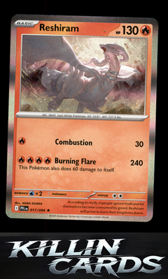 Reshiram 017/094 Pokemon Rare ME02: Phantasmal Flames Card NM