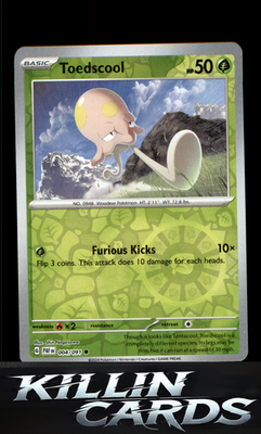Reverse Holofoil Toedscool - 004/091 004/091 Pokemon Common SV: Paldean Fates Ca