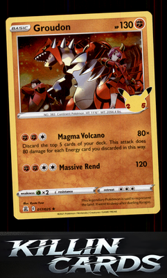 Groudon 017/025 Pokemon Holo Rare Celebrations Card NM