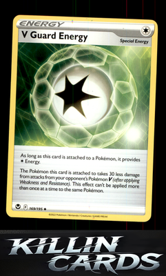 V Guard Energy 169/195 Pokemon Uncommon SWSH12: Silver Tempest Card NM