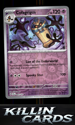 Reverse Holofoil Cofagrigus 083/191 Pokemon Rare SV08: Surging Sparks Card NM