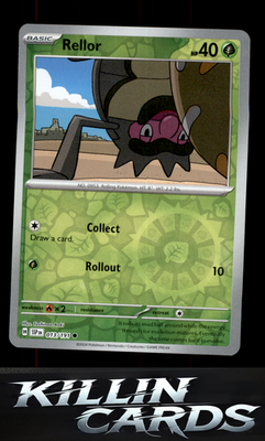 Reverse Holofoil Rellor 013/191 Pokemon Common SV08: Surging Sparks Card NM