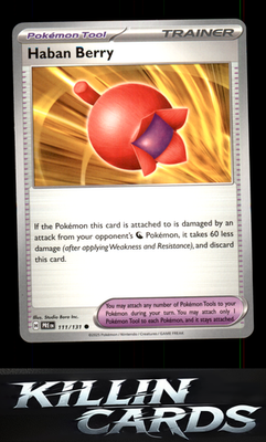 Haban Berry 111/131 Pokemon Common SV: Prismatic Evolutions Card NM