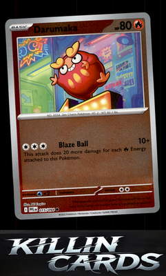 Reverse Holofoil Darumaka 015/094 Pokemon Common ME02: Phantasmal Flames Card NM