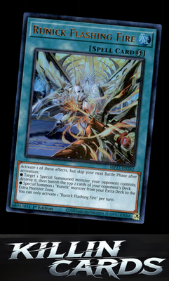 1st Edition Runick Flashing Fire MP23-EN242 YuGiOh Ultra Rare 25th Anniversary T