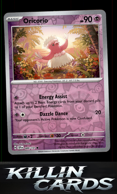 Reverse Holofoil Oricorio - 089/191 089/191 Pokemon Common SV08: Surging Sparks