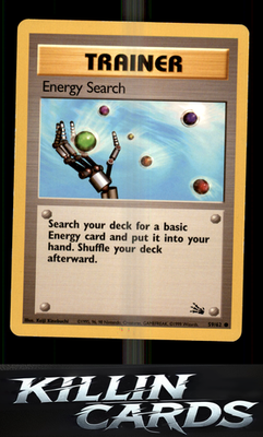 Energy Search 59/62 Pokemon Common Fossil Card LP