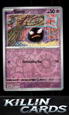 Reverse Holofoil Gastly 092/165 Pokemon Common SV: Scarlet & Violet 151 Card NM