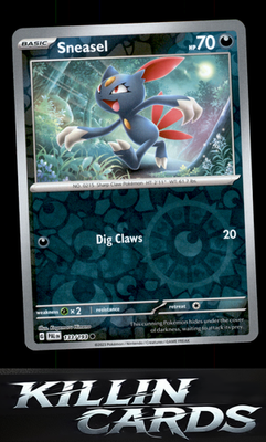 Reverse Holofoil Sneasel 133/193 Pokemon Common SV02: Paldea Evolved Card NM