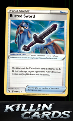 Rusted Sword 062/072 Pokemon Uncommon Shining Fates Card NM