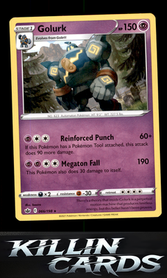 Golurk 066/198 Pokemon Rare SWSH06: Chilling Reign Card NM