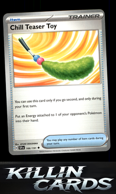 Chill Teaser Toy 166/191 Pokemon Uncommon SV08: Surging Sparks Card NM