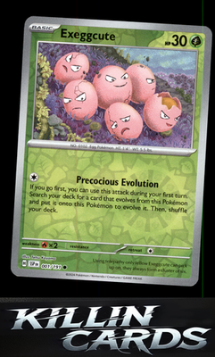 Reverse Holofoil Exeggcute - 001/191 001/191 Pokemon Common SV08: Surging Sparks