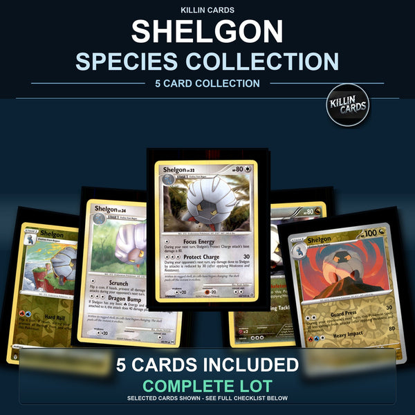 Pokemon TCG Shelgon Species Collection 5 Different Cards