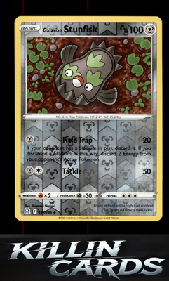 Reverse Holofoil Galarian Stunfisk 127/196 Pokemon Uncommon SWSH11: Lost Origin