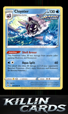 Cloyster 051/264 Pokemon Rare SWSH08: Fusion Strike Card NM