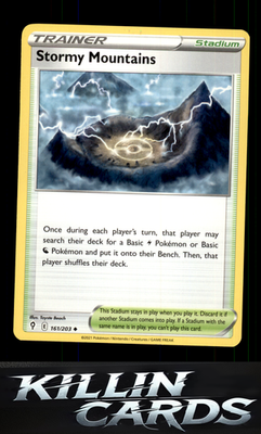 Stormy Mountains 161/203 Pokemon Uncommon SWSH07: Evolving Skies Card NM