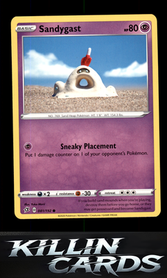 Sandygast 081/192 Pokemon Common SWSH02: Rebel Clash Card NM