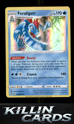 Feraligatr 057/264 Pokemon Holo Rare SWSH08: Fusion Strike Card NM