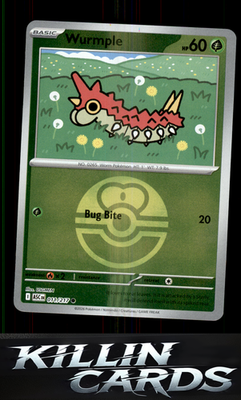 Reverse Holofoil Wurmple (Love Ball) 011/217 Pokemon Common ME: Ascended Heroes