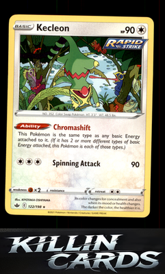 Kecleon 122/198 Pokemon Rare SWSH06: Chilling Reign Card NM