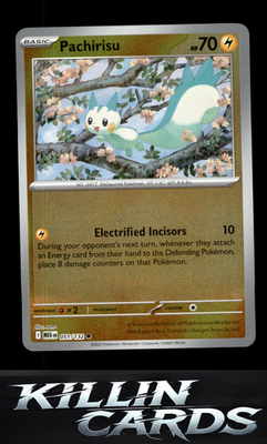 Reverse Holofoil Pachirisu 051/132 Pokemon Common ME01: Mega Evolution Card NM