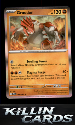 Groudon 049/131 Pokemon Rare SV: Prismatic Evolutions Card NM