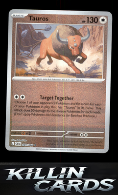 Reverse Holofoil Tauros - 069/086 069/086 Pokemon Uncommon ME04: Chaos Rising Ca