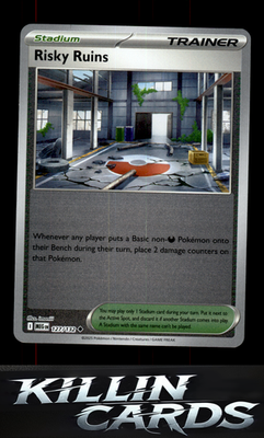 Reverse Holofoil Risky Ruins 127/132 Pokemon Uncommon ME01: Mega Evolution Card