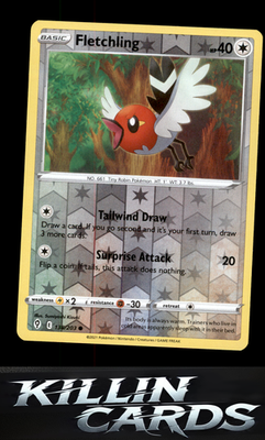 Reverse Holofoil Fletchling 138/203 Pokemon Common SWSH07: Evolving Skies Card N