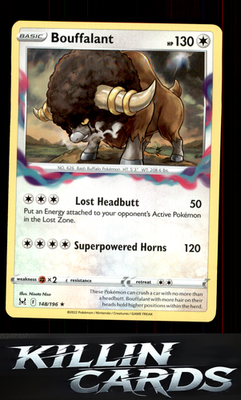 Bouffalant 148/196 Pokemon Rare SWSH11: Lost Origin Card NM