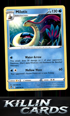 Milotic 040/195 Pokemon Rare SWSH12: Silver Tempest Card NM