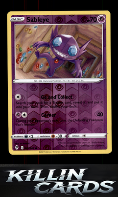 Reverse Holofoil Sableye 067/203 Pokemon Common SWSH07: Evolving Skies Card NM