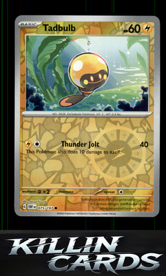 Reverse Holofoil Tadbulb 075/197 075/197 Pokemon Common SV03: Obsidian Flames Ca