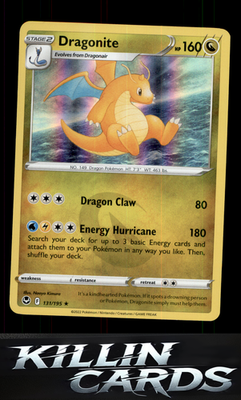 Dragonite 131/195 Pokemon Holo Rare SWSH12: Silver Tempest Card NM